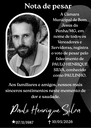 Nota de pesar pelo falecimento do munícipe Paulo Henrique Silva.