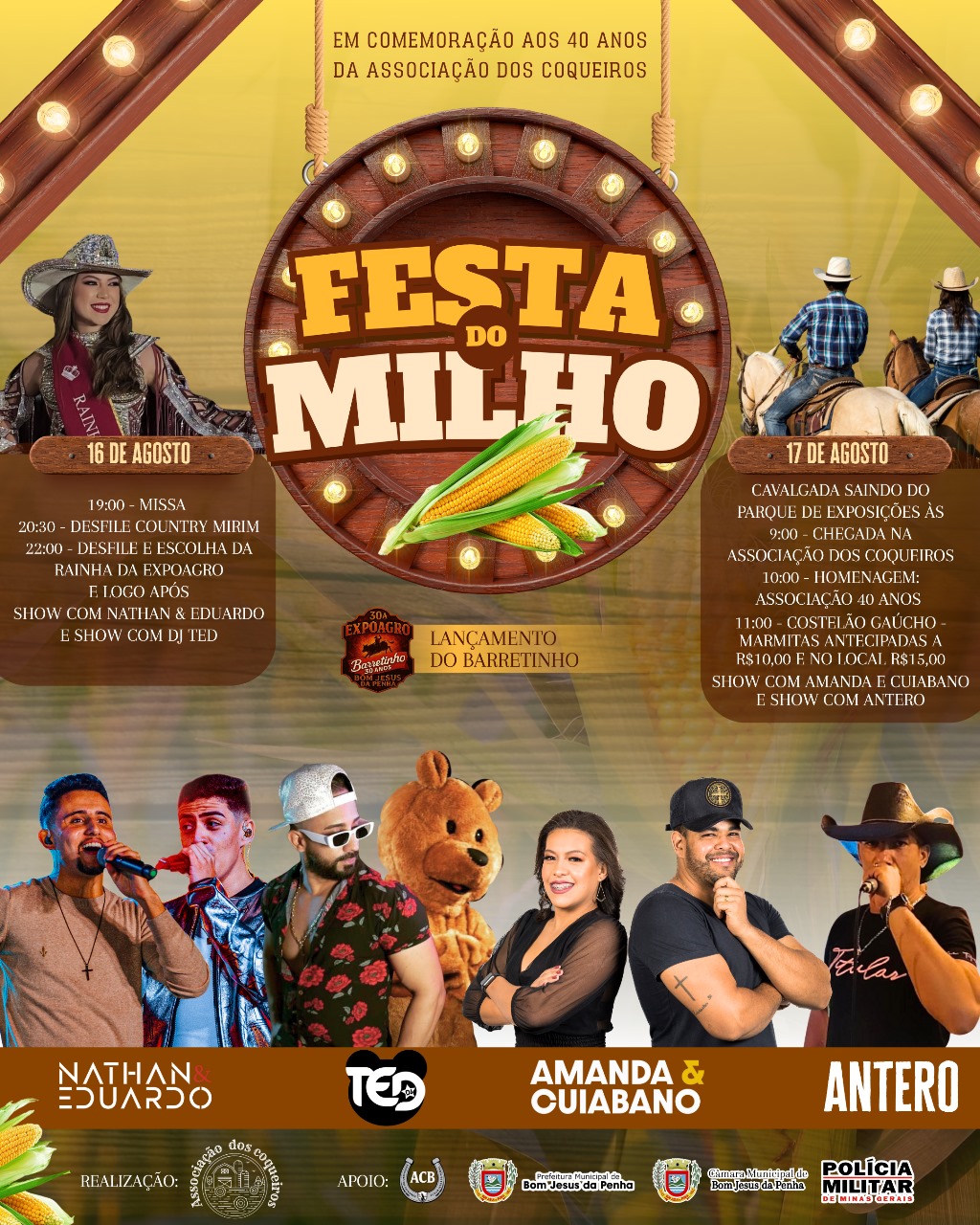 Tradicional festa do milho e lançamento do "Barretinho 2025"